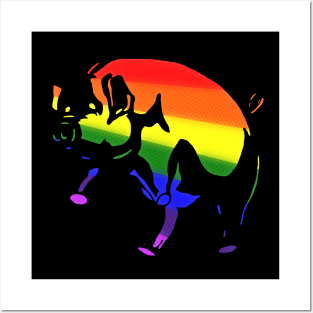 Rainbow Pig Posters and Art